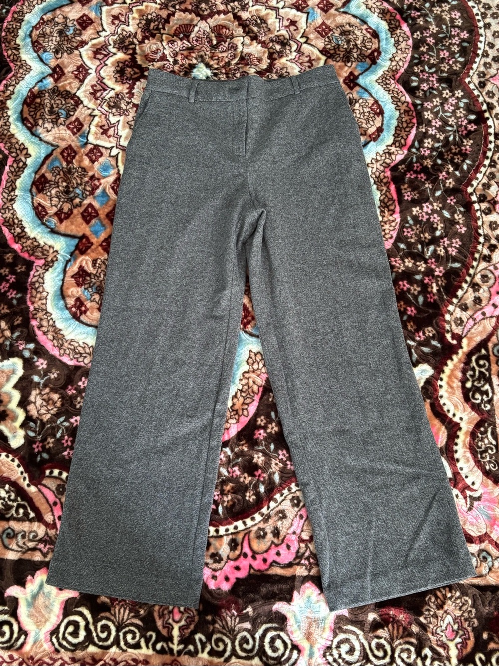 Hilary Radley Woman Gray Dress Pants - Straight Leg